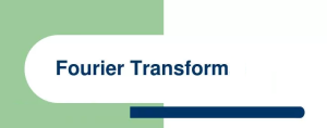 Fourier transforms